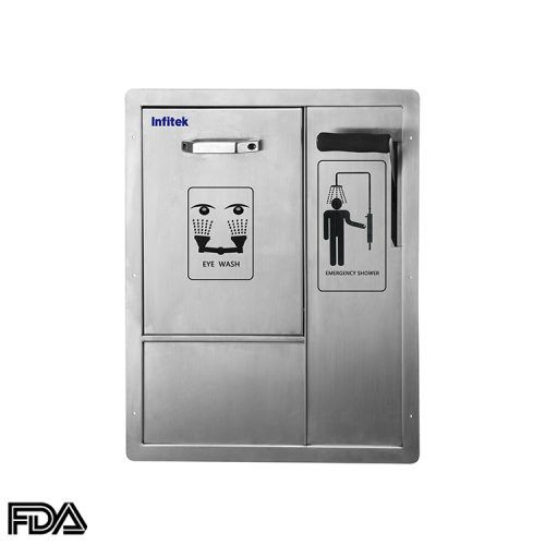 Wall Embedded Emergency Shower & Eye Wash Room, EEWS-316